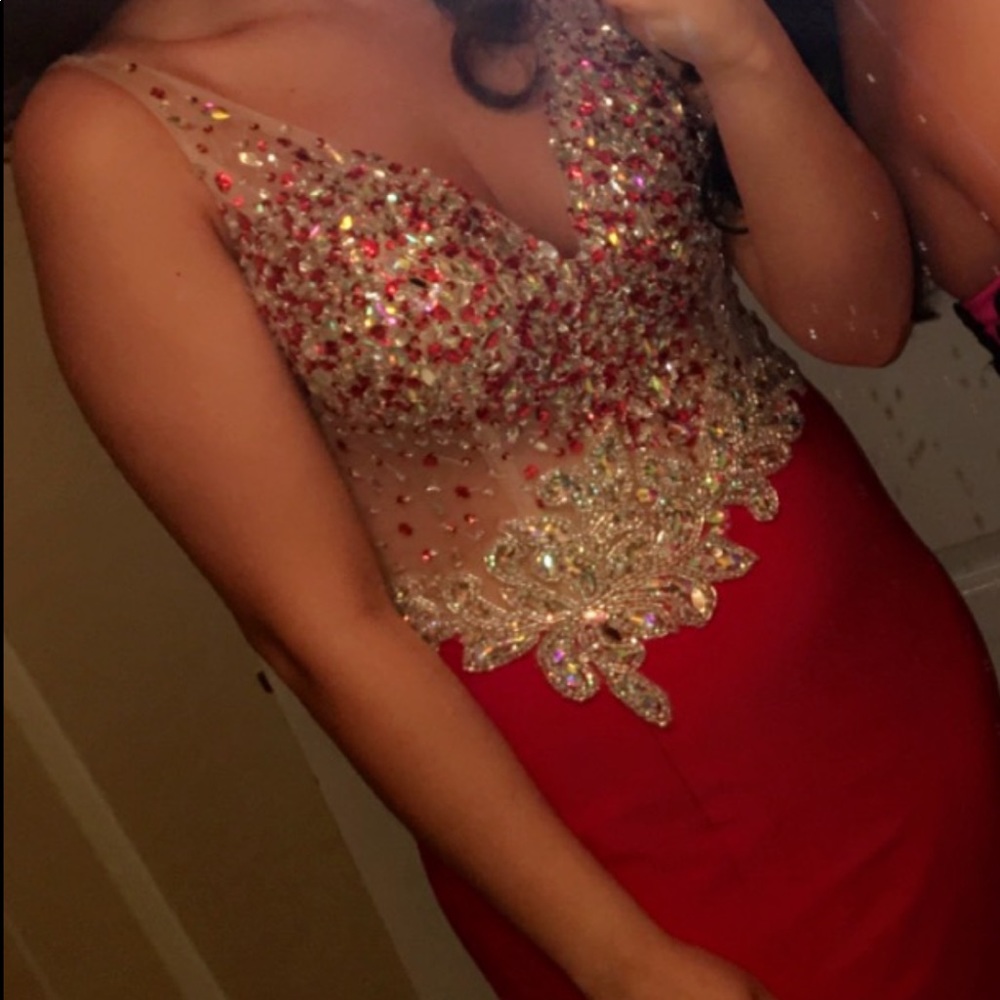 Red crystal Dress